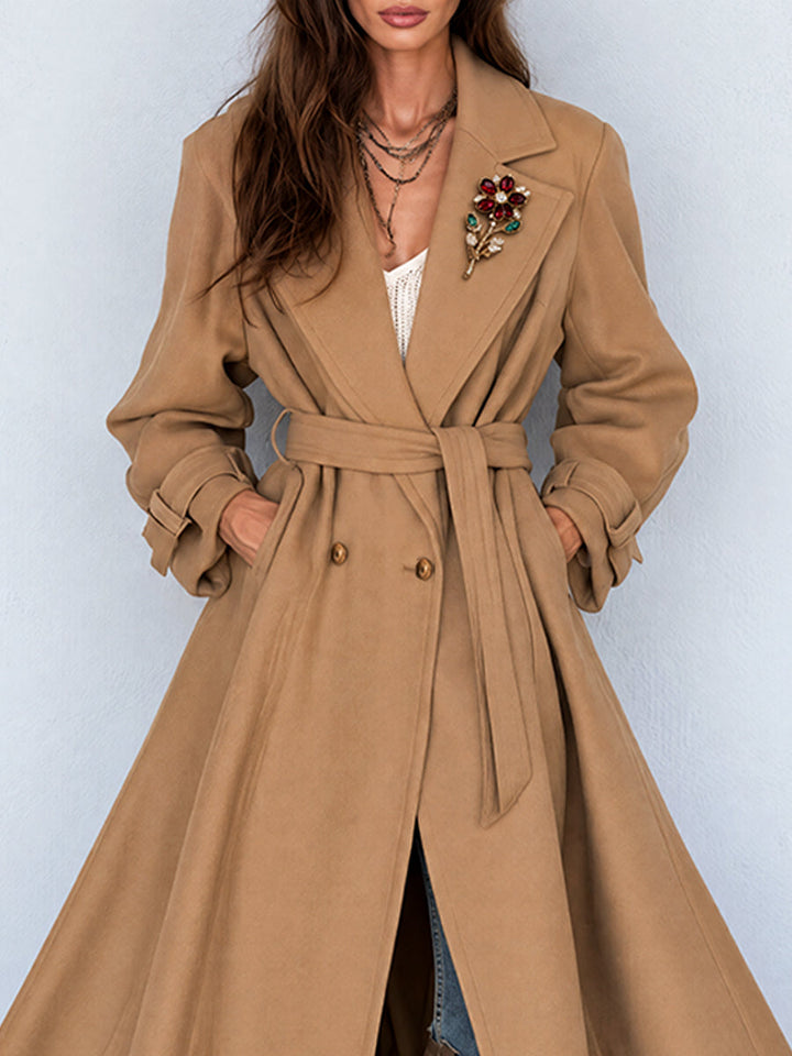 Giraffe Print Nomad Coat with Lace Details