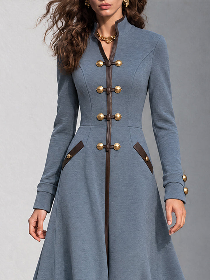 Nomad Slate Midi Blazer Dress" can be rewritten as "Nomad Slate Blazer Dress in Midi Length.