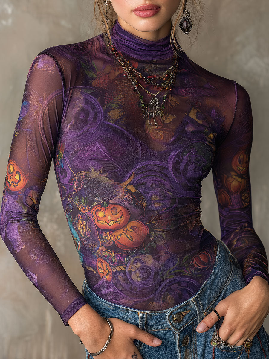 Halloween Graphic Long Sleeve Tee