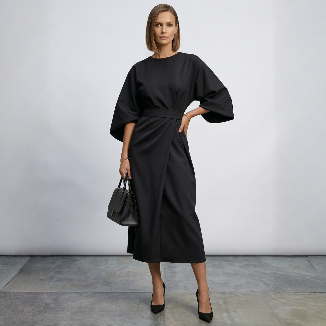 Xanthe - Chic Belted Maxi Dress