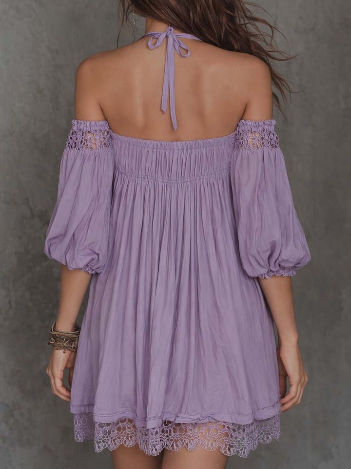 Retro Sleeveless Soft Stitch Mini Dress