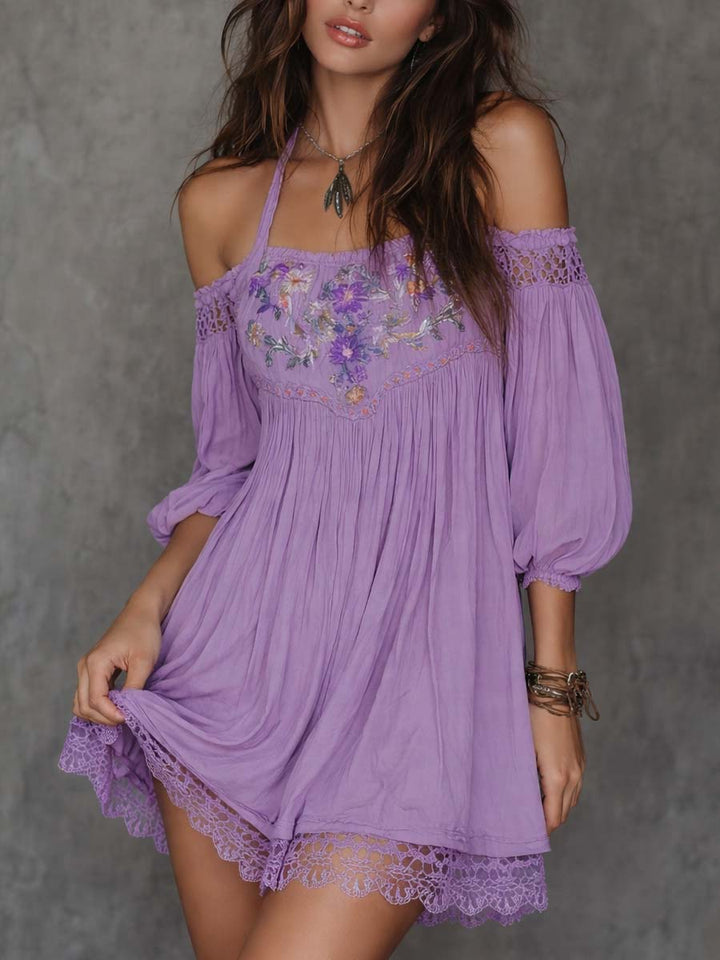 Retro Sleeveless Soft Stitch Mini Dress