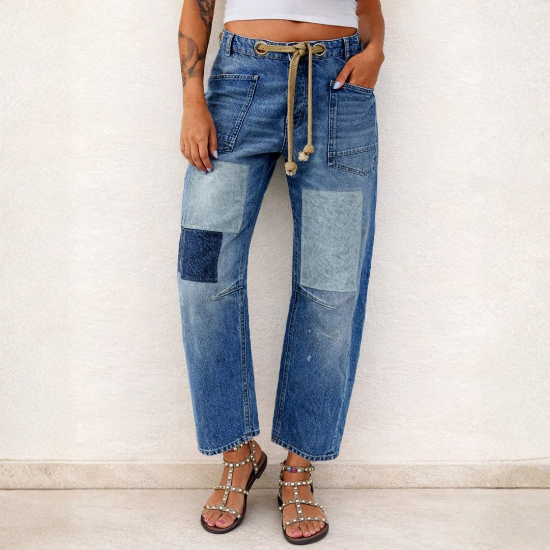 Daisy - Patchwork Denim Trousers