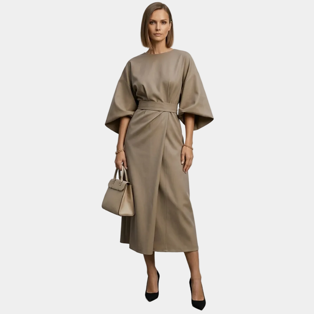 Xanthe - Chic Belted Maxi Dress