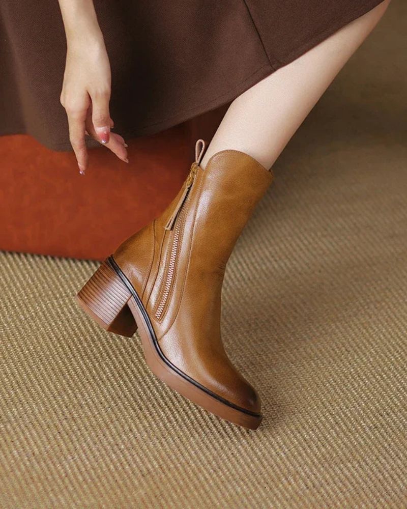 Diana | Square-Heeled Boots
