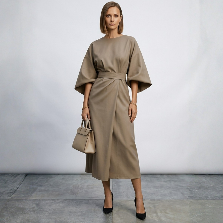 Xanthe - Chic Belted Maxi Dress