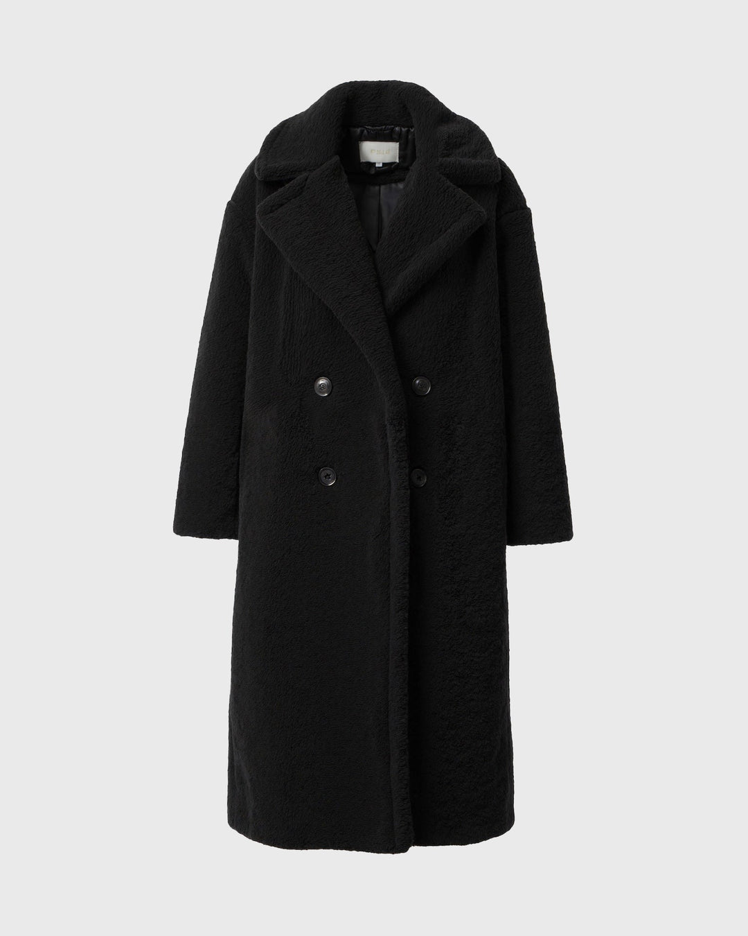 Straight Cut Long Teddy Coat