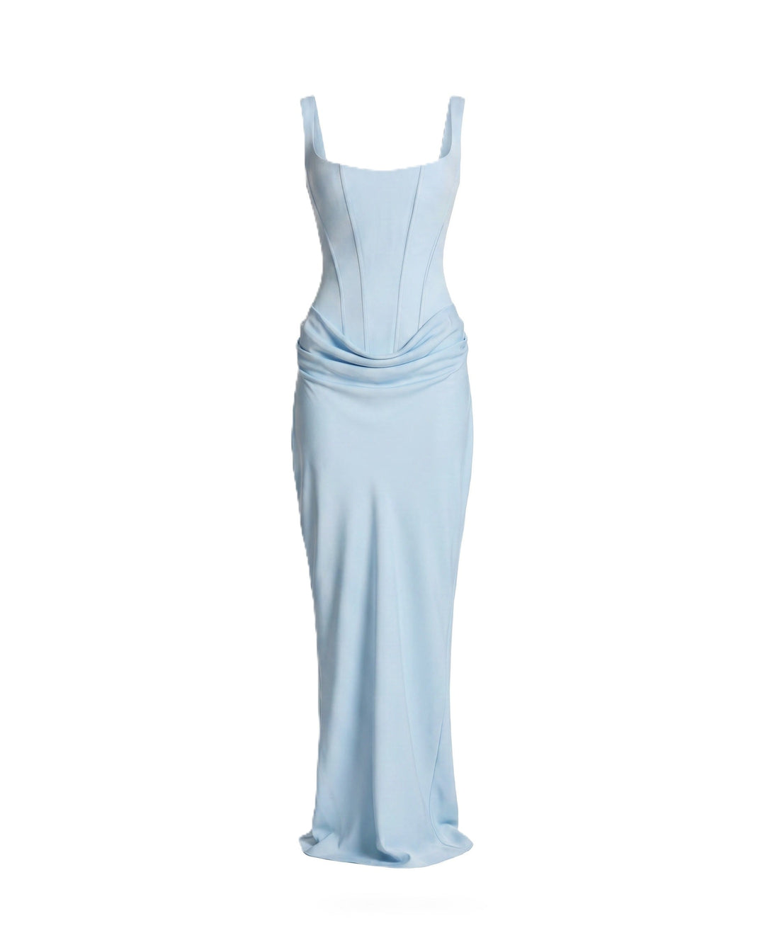 Zdenka | Adjustable Strap Shiny Maxi Dress