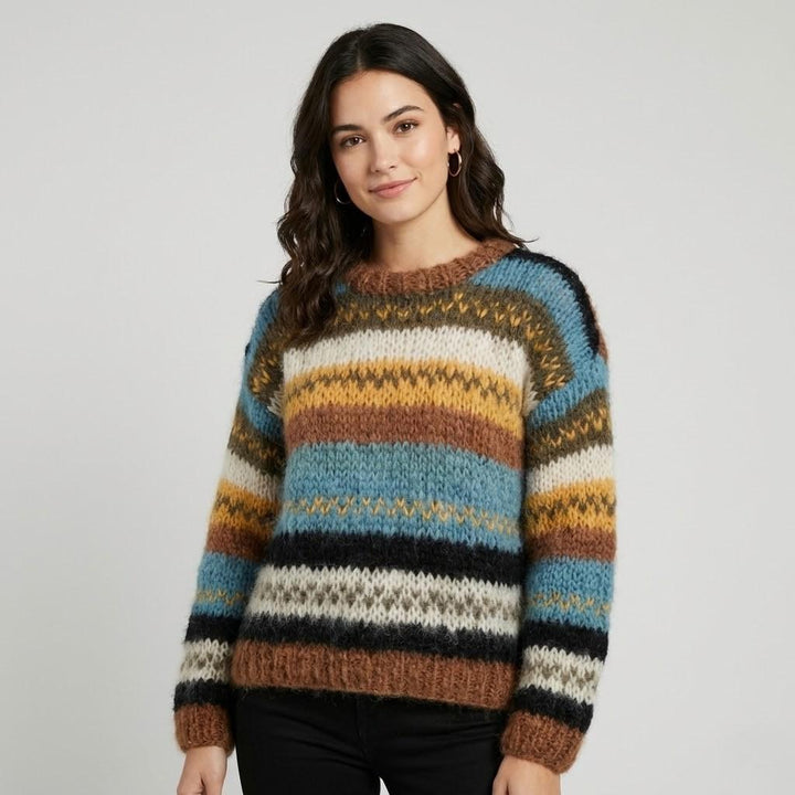 Cozy Striped Knit Sweater