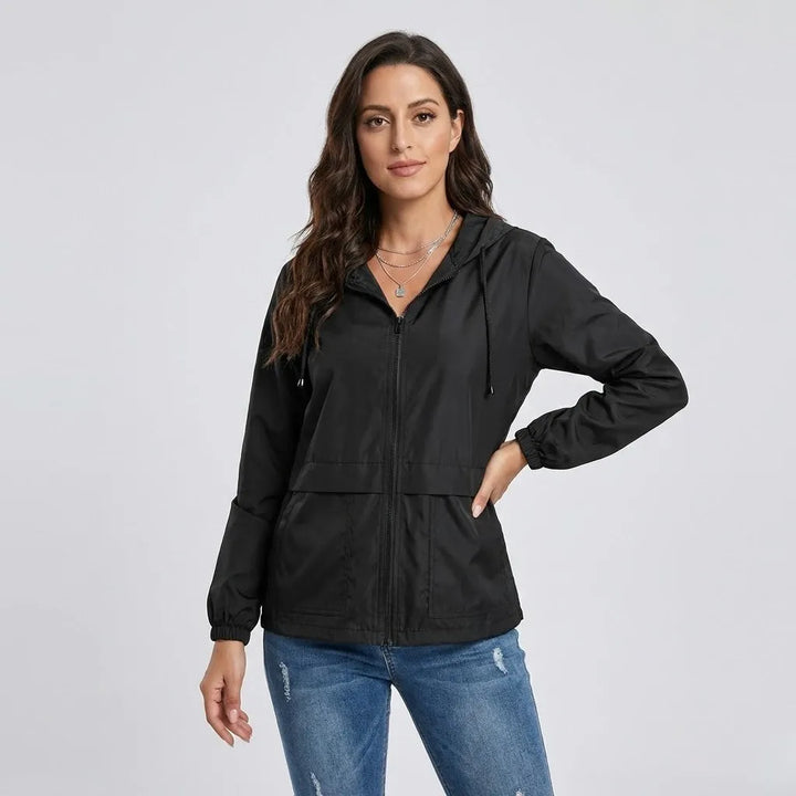 Lightweight Hooded Jacket with Straight Fit
