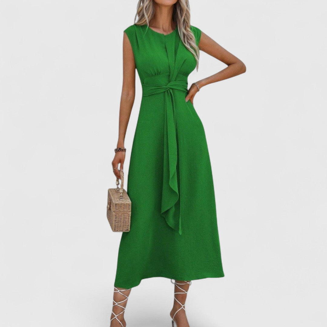 Penelope - Sleeveless Airy Maxi Dress with a Flattering Round Neckline