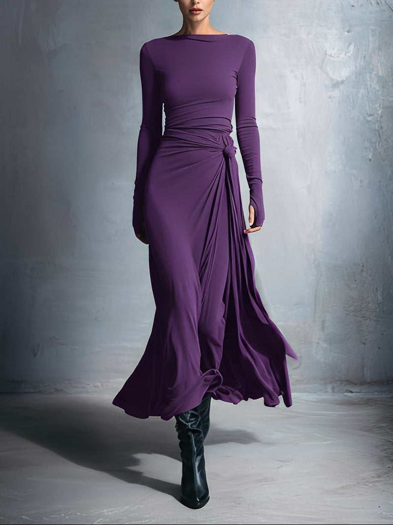 Octavia | Side Tie Wrap Maxi Dress