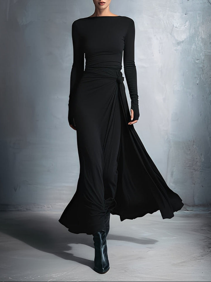 Octavia | Side Tie Wrap Maxi Dress