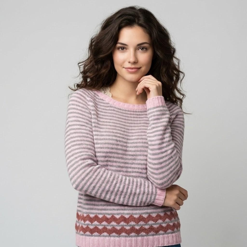 Cozy Loose-Fit Striped Sweater for Ultimate Comfort