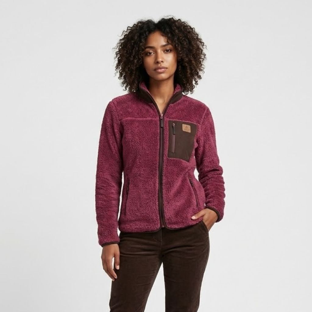 Fleece Jacket Featuring Convenient Pockets and Front Closure
