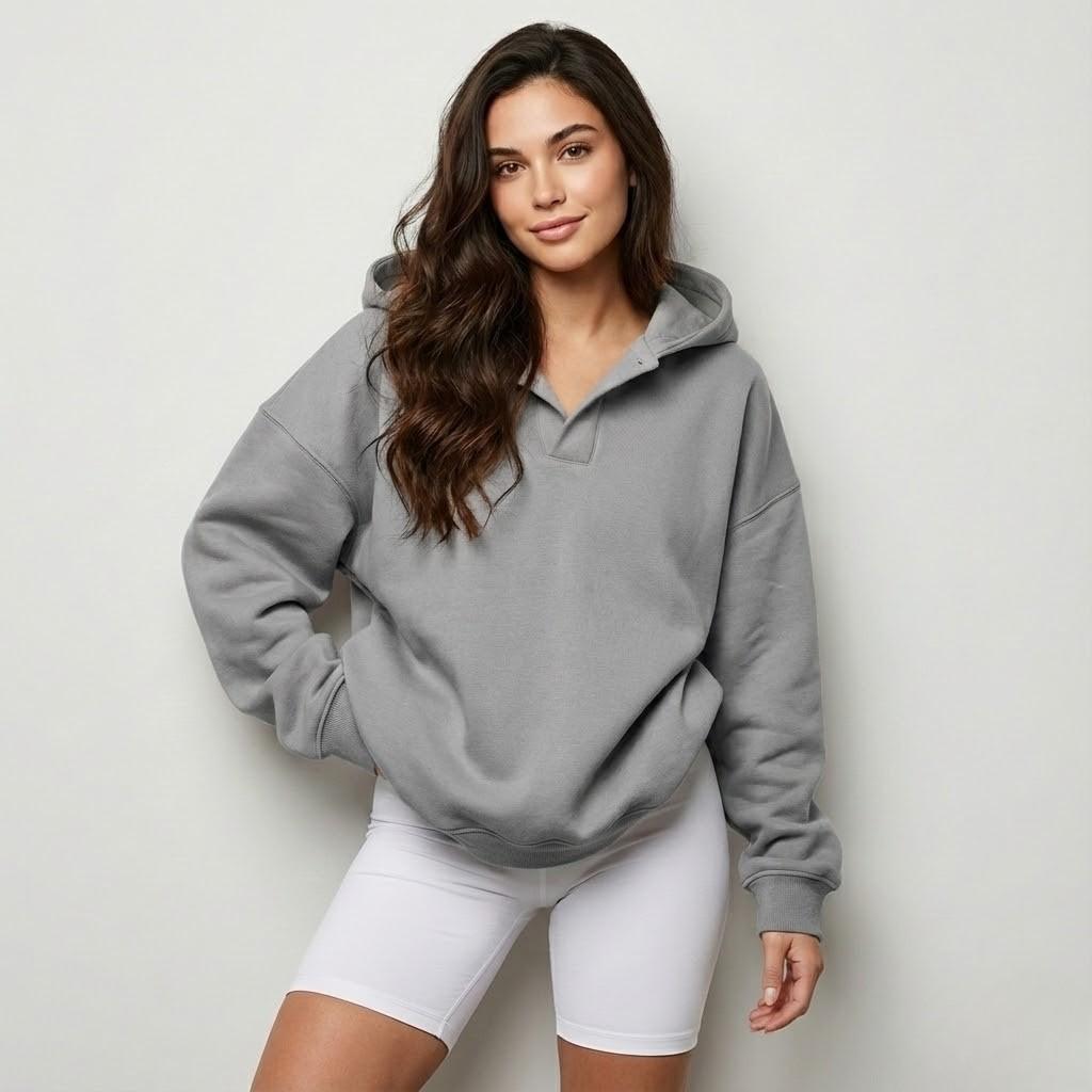 Cozy Oversized Cotton Blend Hoodie