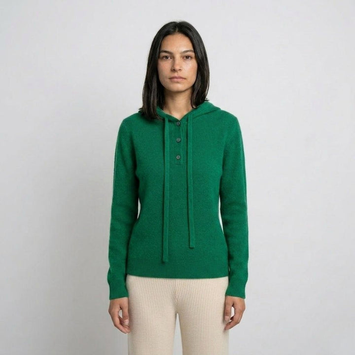 Button-Up Hooded Sweatshirt