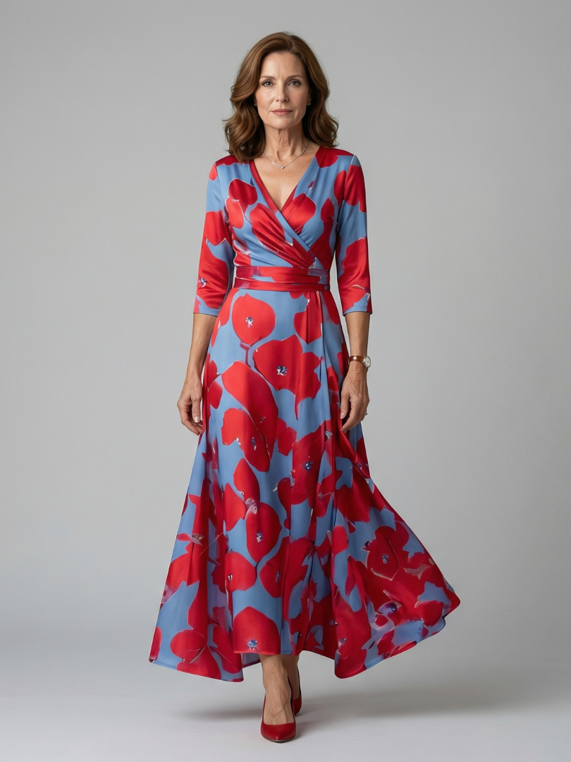 Luna | Floral Cross-Back Maxi Dress