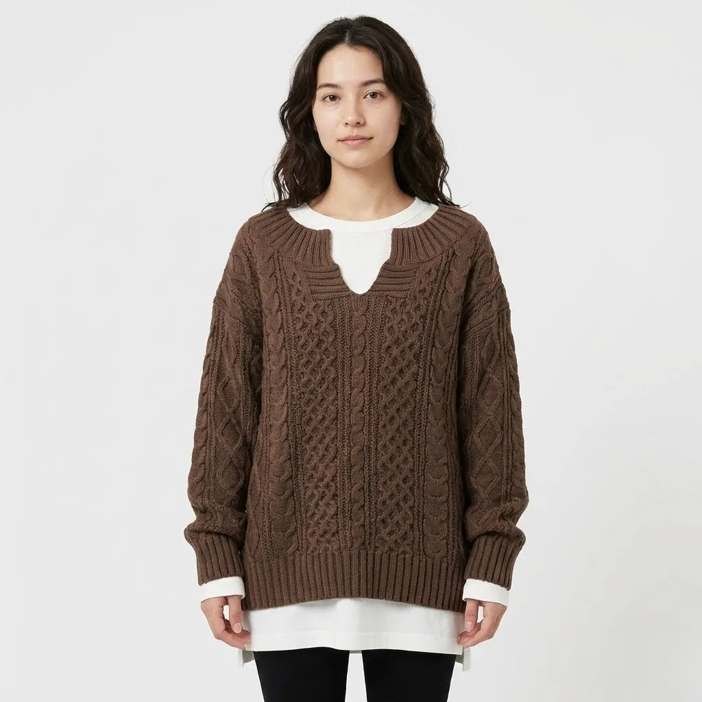 Chunky Cable Knit Oversized Set