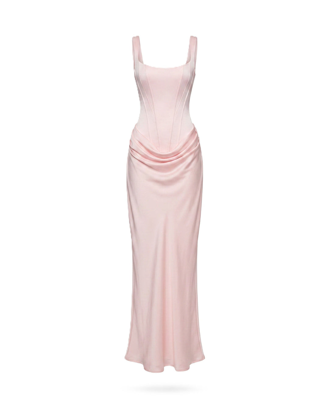 Zdenka | Adjustable Strap Shiny Maxi Dress