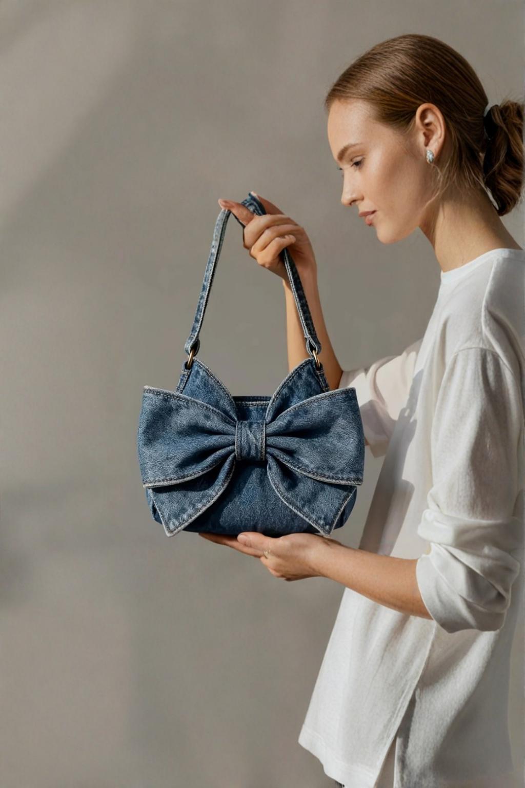 Anita - Vintage Bow-Accent Bag