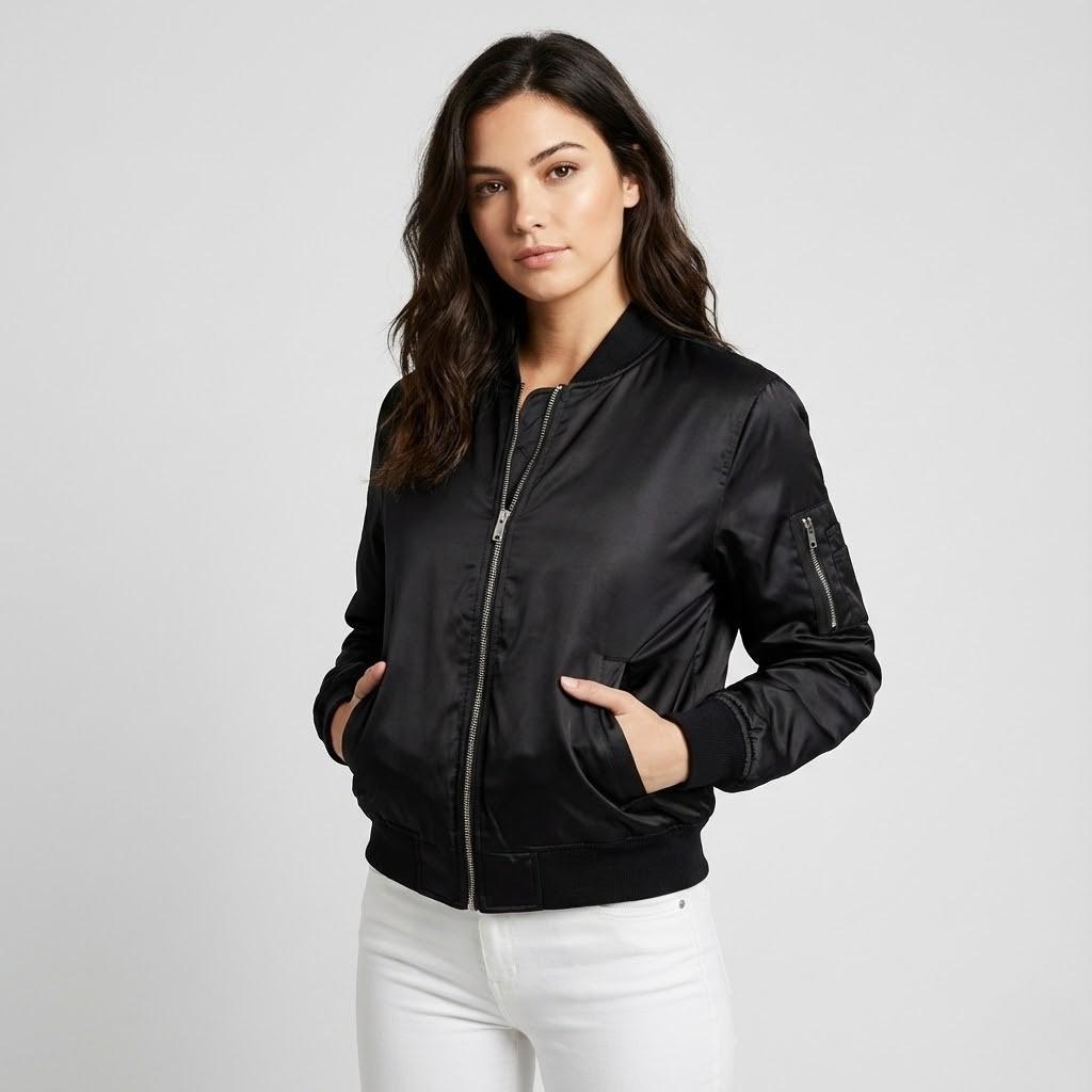 Classic Cut Urban-Style Lightweight Bomber Jacket