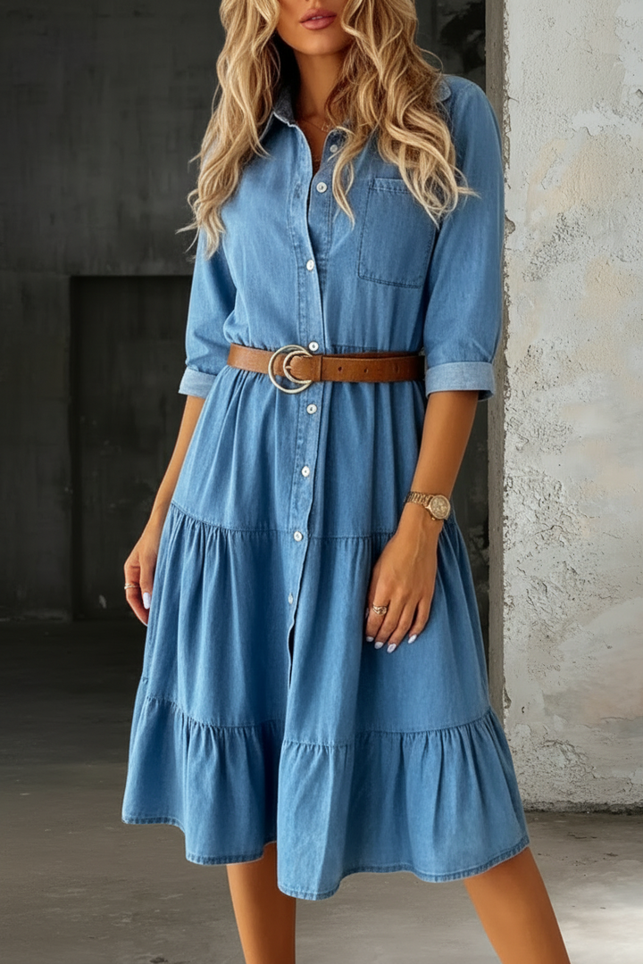 Bárbara - Chic Casual Denim Dress