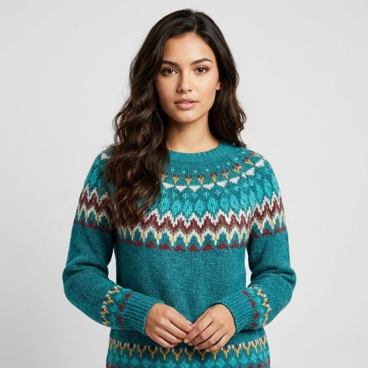 Nordic Patterned Knit Sweater