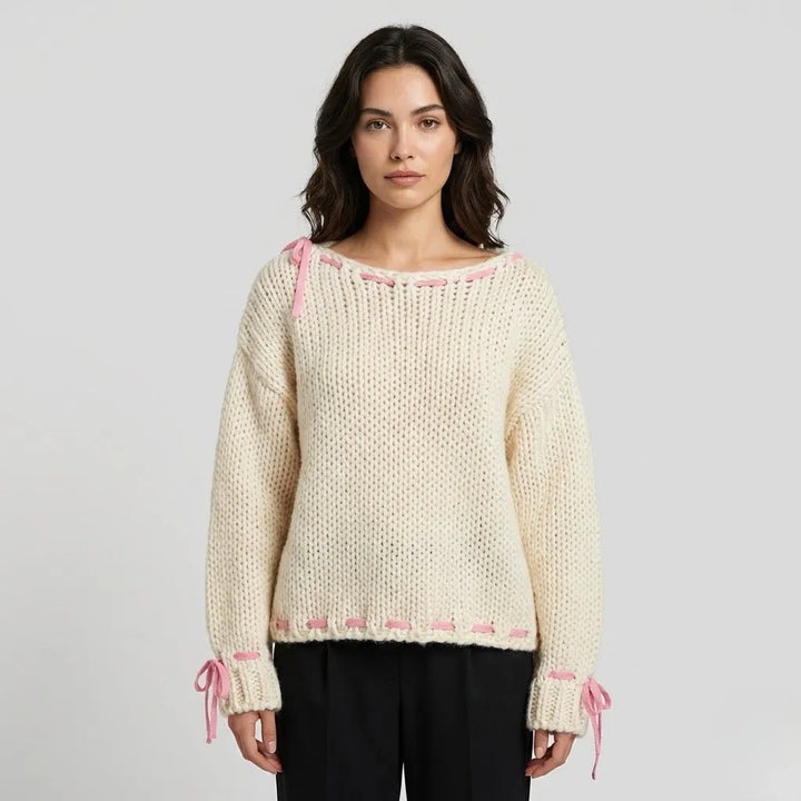 Cozy Wide-Cut Knitted Sweater for Daily Comfort