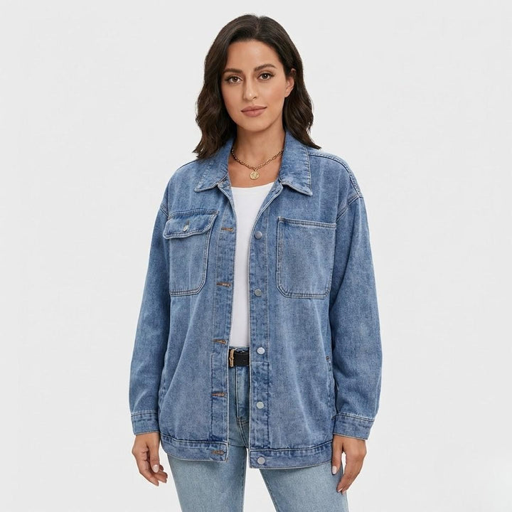 Relaxed Fit Denim Shirt Jacket