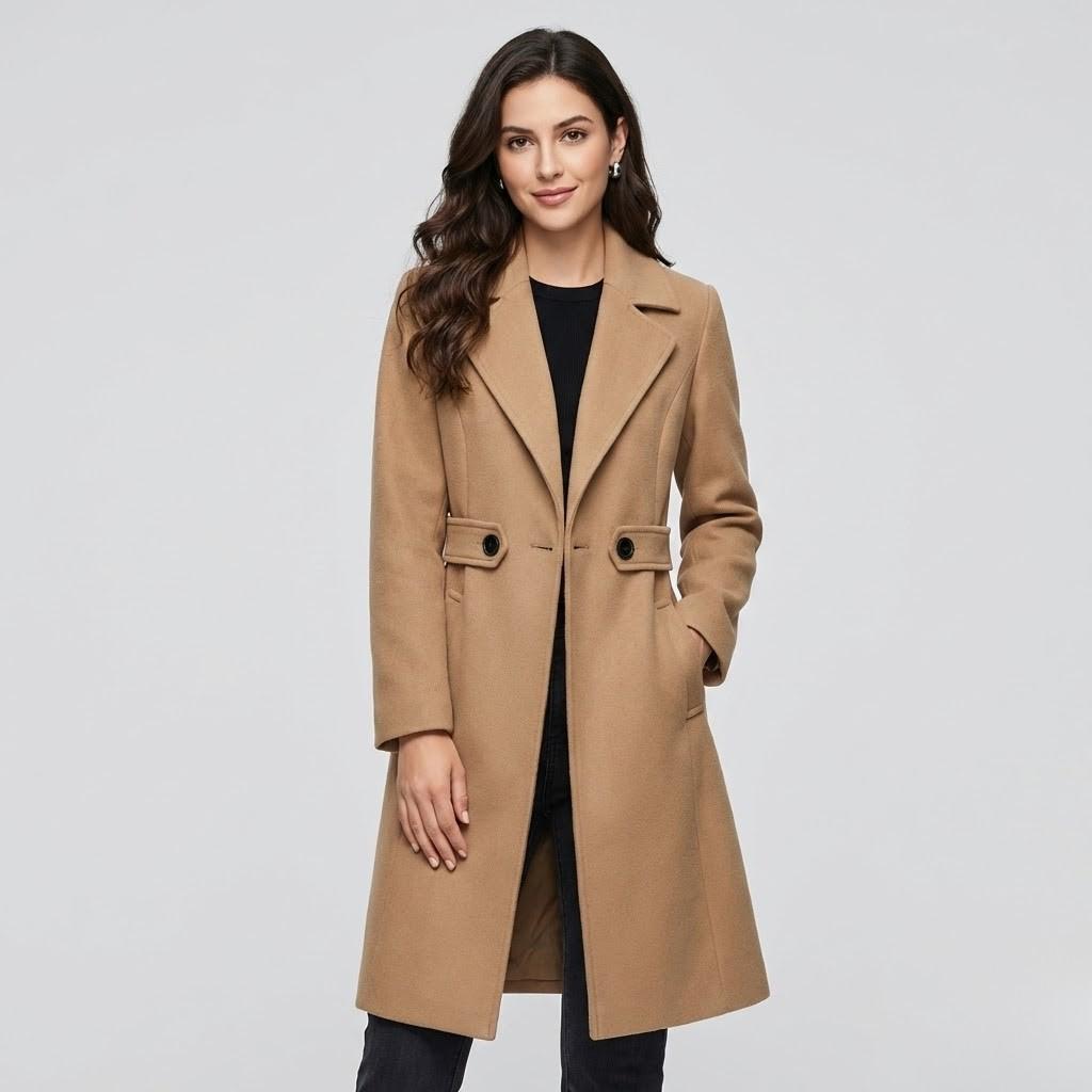 Wool Blend Classic Structured Coat