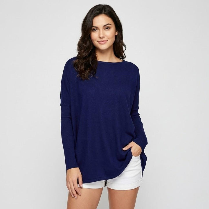 Wide-Cut Long Sleeve Flowing Tunic