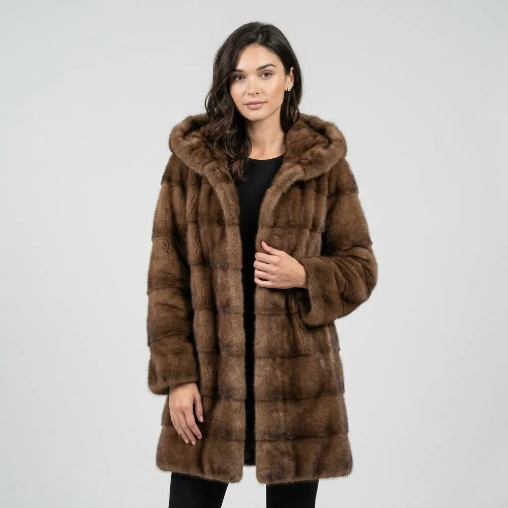 Cozy Oversized Hooded Synthetic Fur Coat