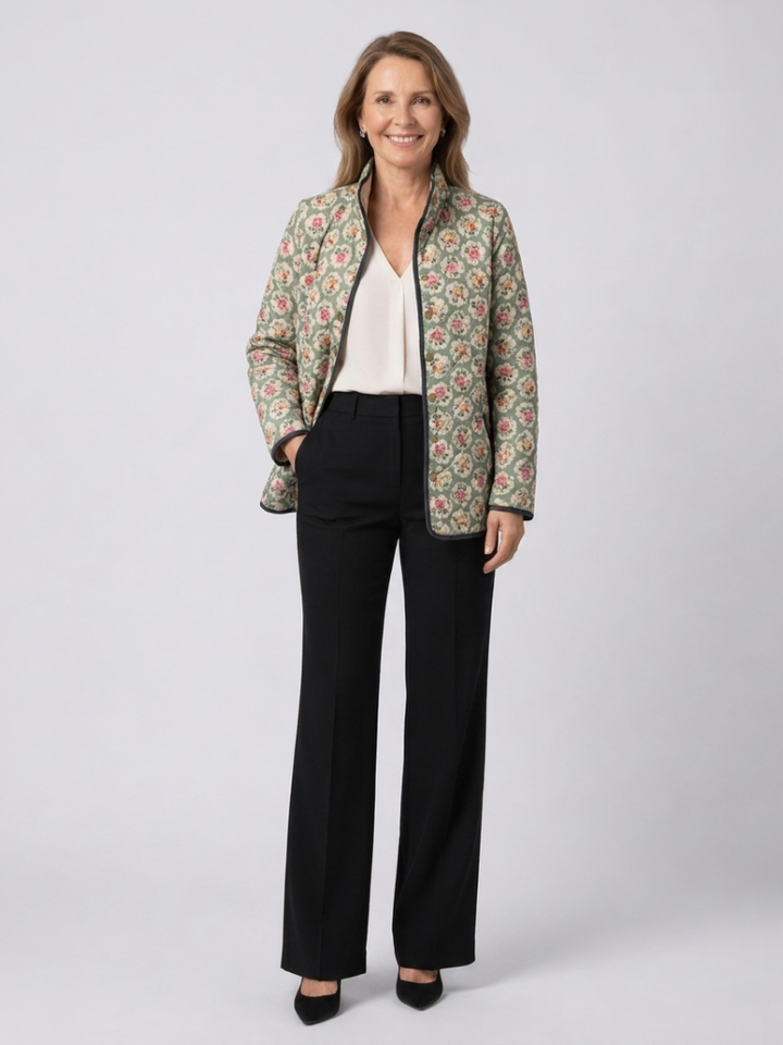 Amélie Floral Quilted Coat