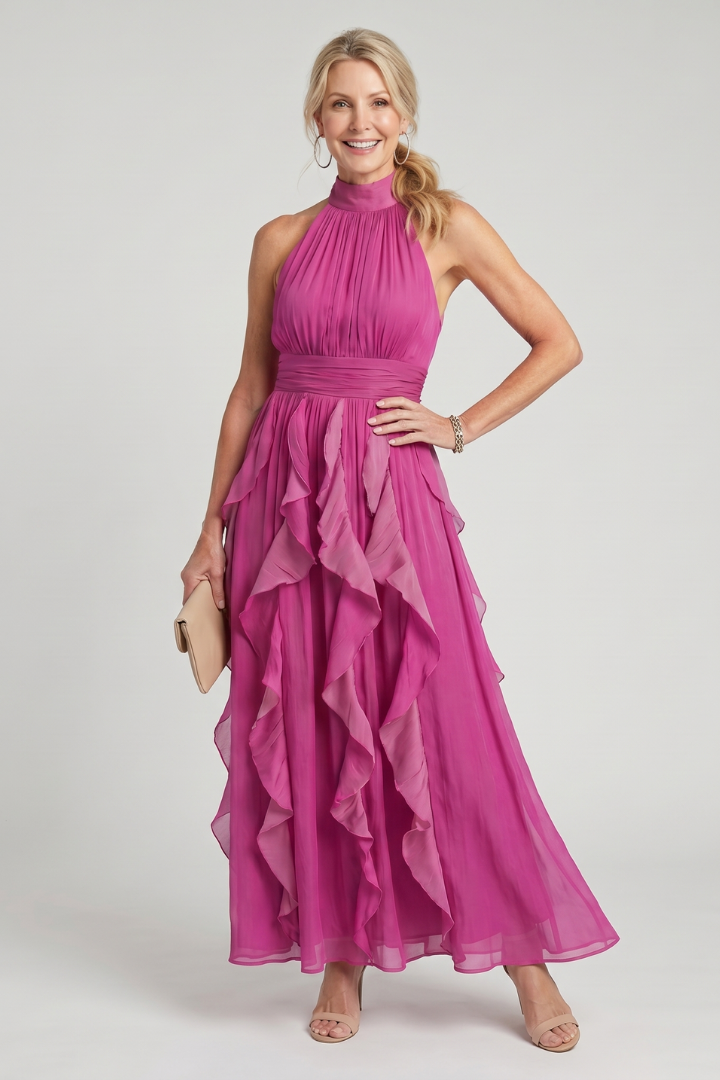 Radovana | Layered Ruffle Maxi Dress