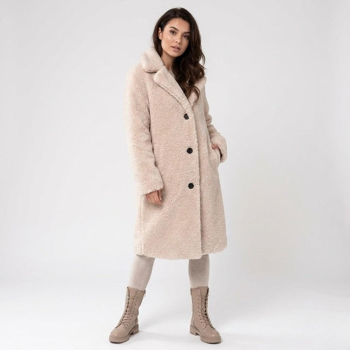 Sophisticated Straight-Cut Wool Blend Coat