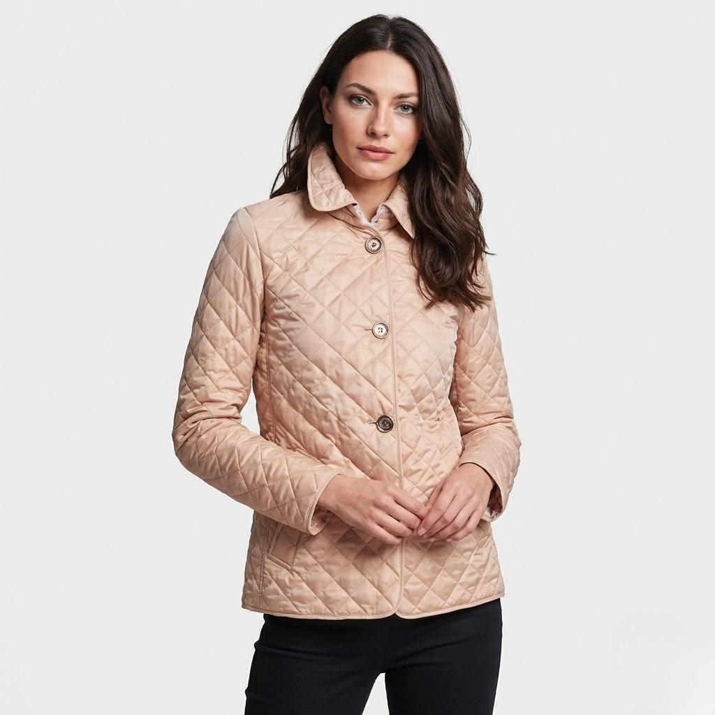 Fitted Cotton Blend Light Quilted Jacket