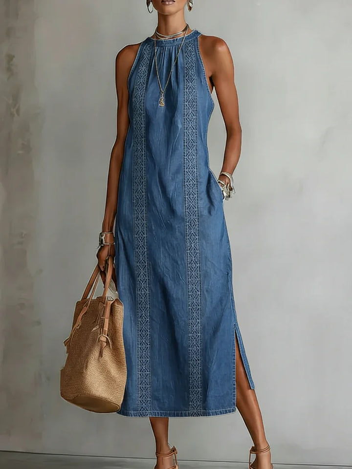 Júlia - Vintage Lace Denim Dress