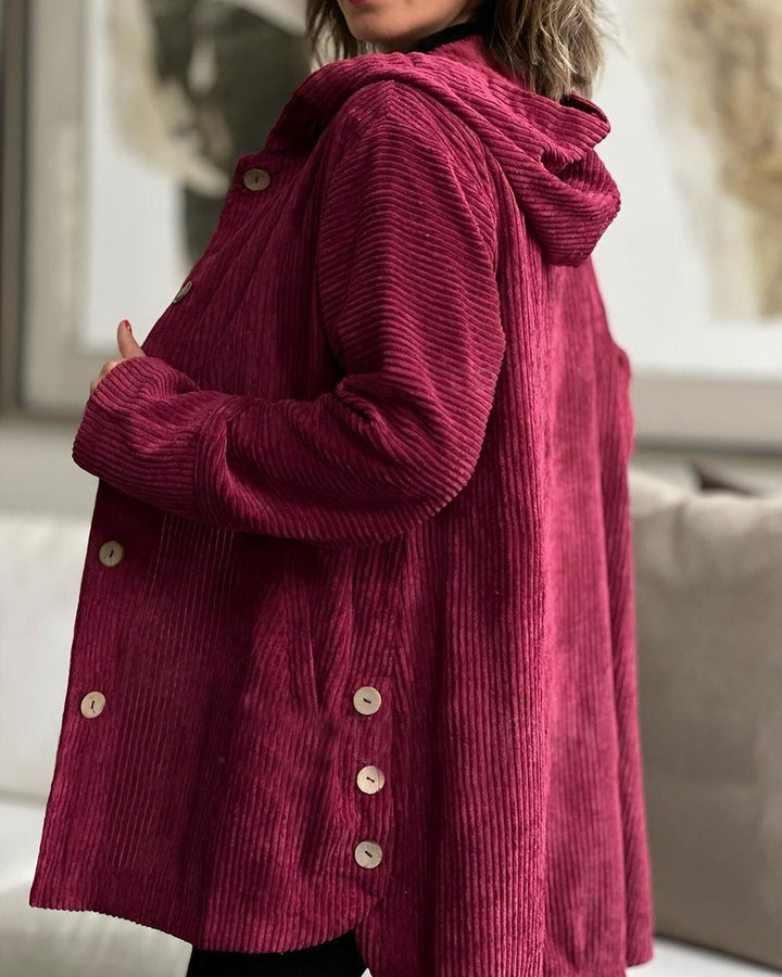 Mae | Cosy Corduroy Hooded Jacket