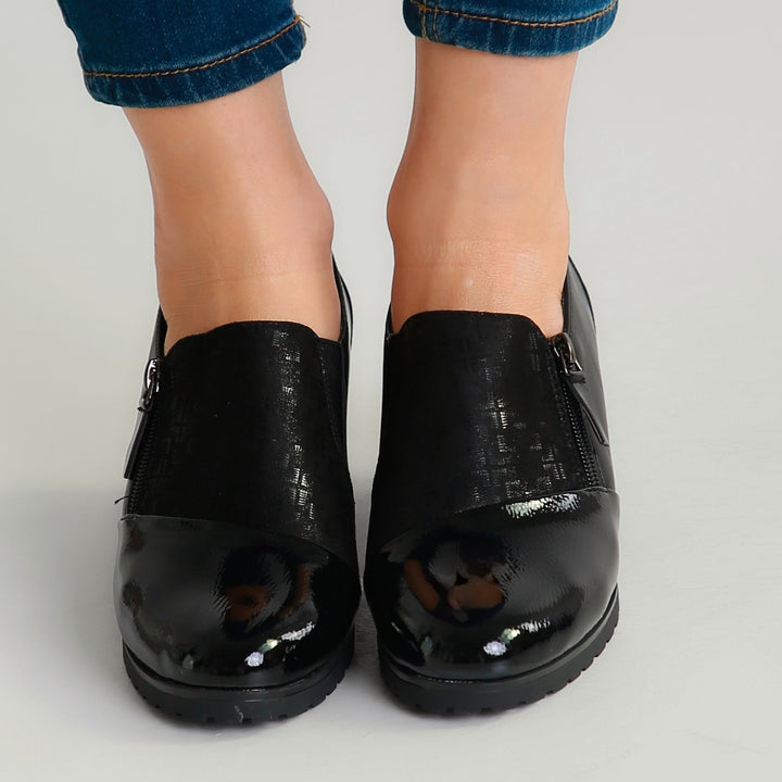 Sleek Heeled Moccasins