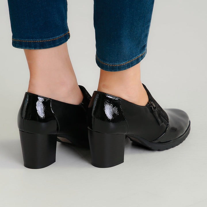 Sleek Heeled Moccasins