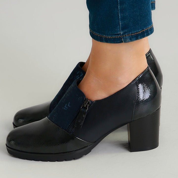 Sleek Heeled Moccasins
