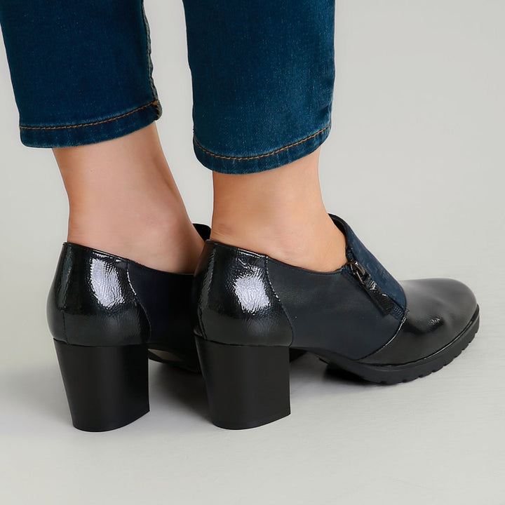 Sleek Heeled Moccasins