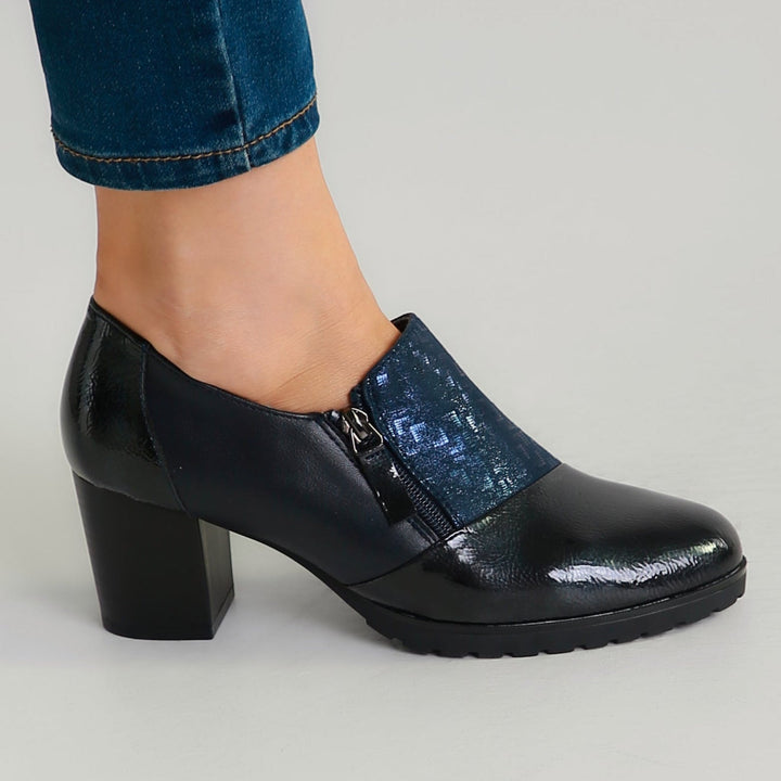 Sleek Heeled Moccasins