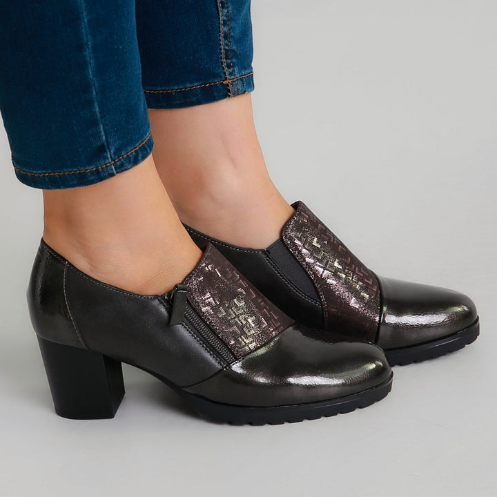 Sleek Heeled Moccasins