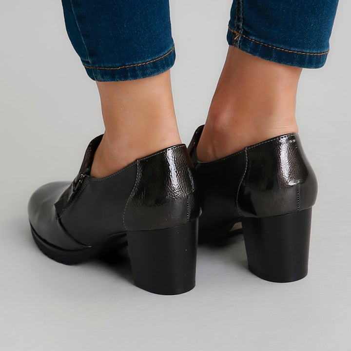 Sleek Heeled Moccasins