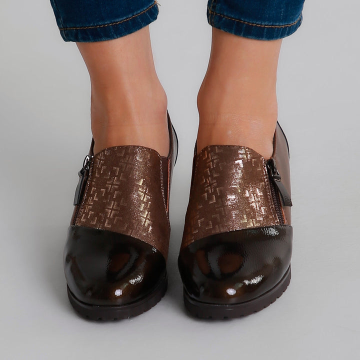 Sleek Heeled Moccasins