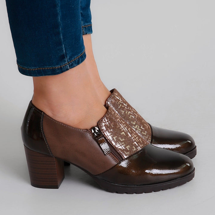 Sleek Heeled Moccasins