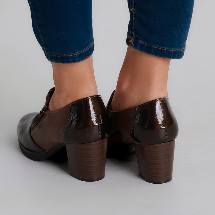 Sleek Heeled Moccasins