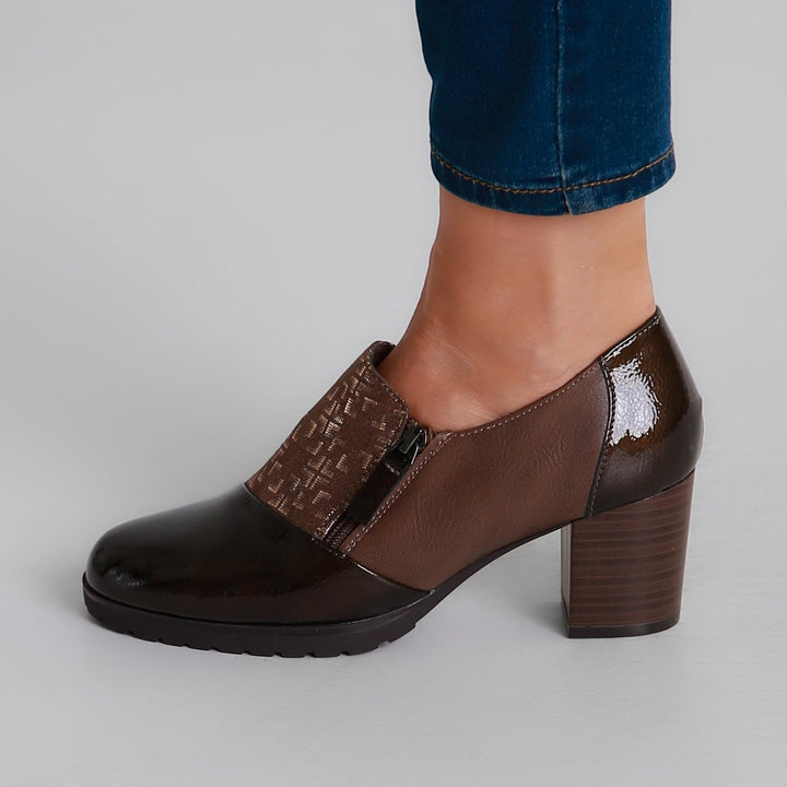 Sleek Heeled Moccasins